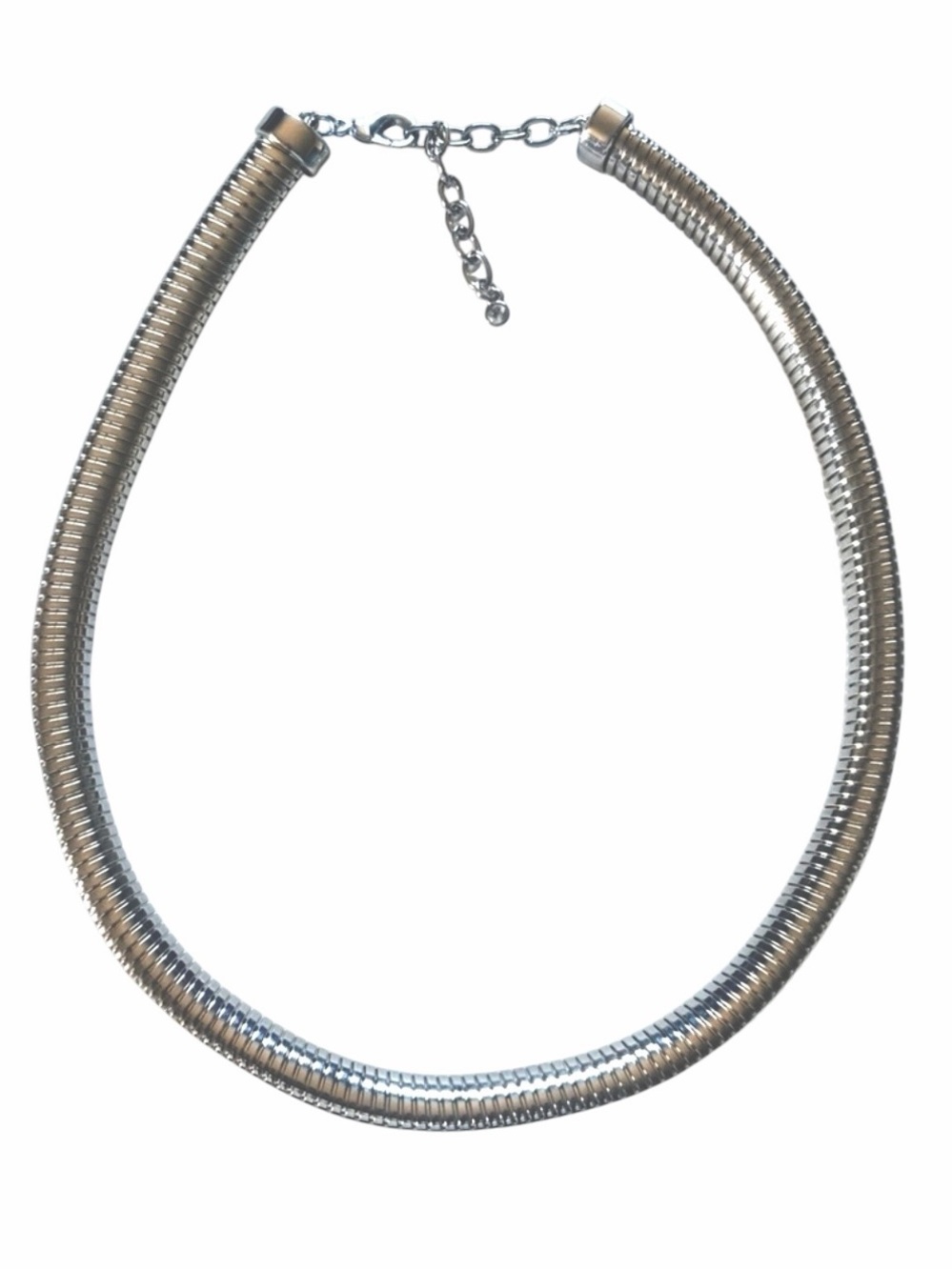 ON 34th Silver Tone Snake Chain Choker Necklace Adjustable - NWT